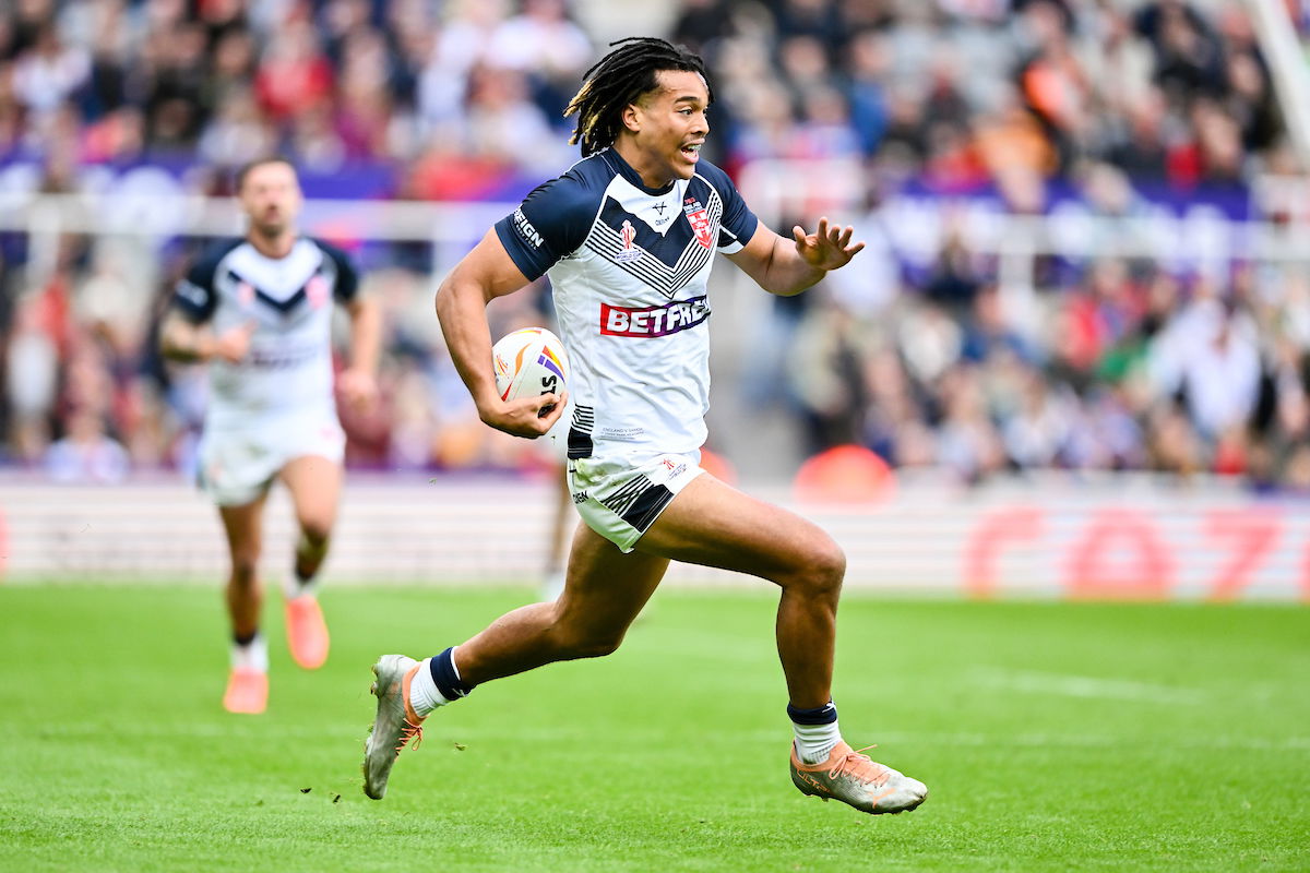 England and NRL winger Dom Young on the attack