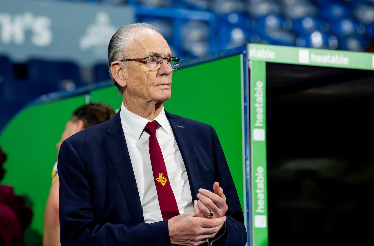 Huddersfield Giants chairman Ken Davy on the sidelines