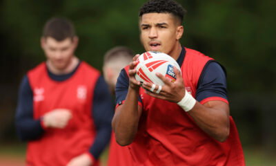 Wigan Warriors England international Kai-Pearce Paul in training