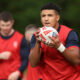 Wigan Warriors England international Kai-Pearce Paul in training