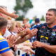Leeds Rhinos winger Ryan Hall greets fans as rugby league fans share thoughts
