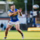 Leeds Rhinos star Jake Connor passing the ball