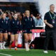 England Women head out onto the pitch in Las Vegas