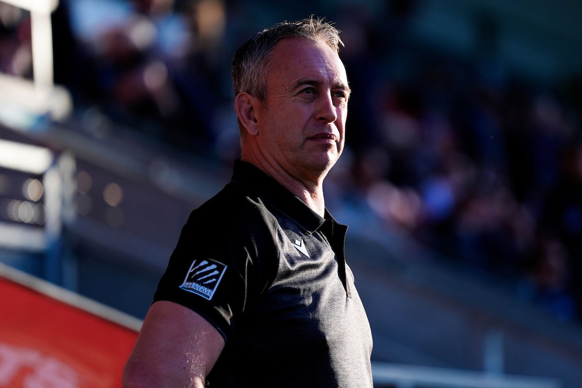 Former Catalans Dragons boss Steve McNamara looks on