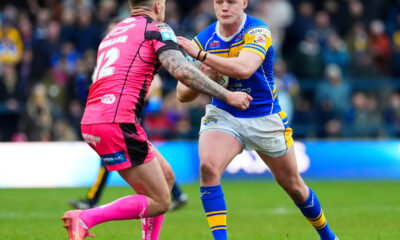Leeds Rhinos forward James McDonnell with the ball