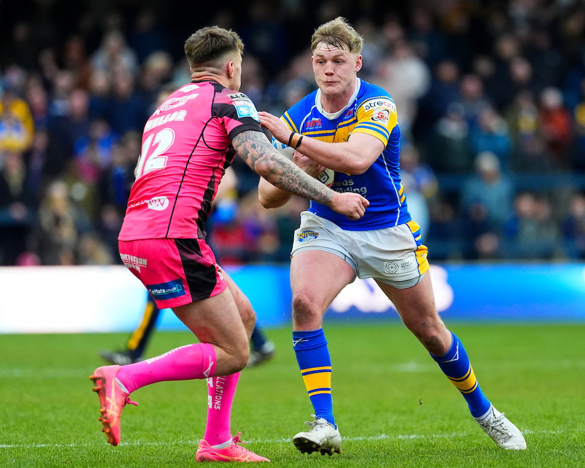 Leeds Rhinos forward James McDonnell with the ball