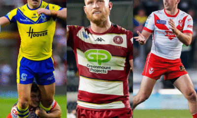 George Williams, Luke Thompson and Lewis Dodd of Super League