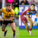 Castleford Tigers Liam Hood and Wigan Warriors Tom Forber